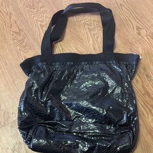 Black Sequin Tote Bag